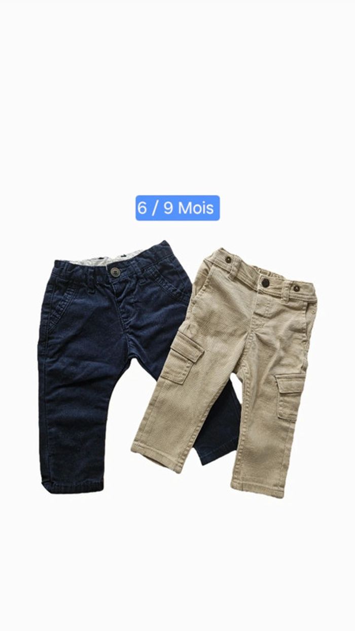 Lot de 2 pantalons 6/9 mois
