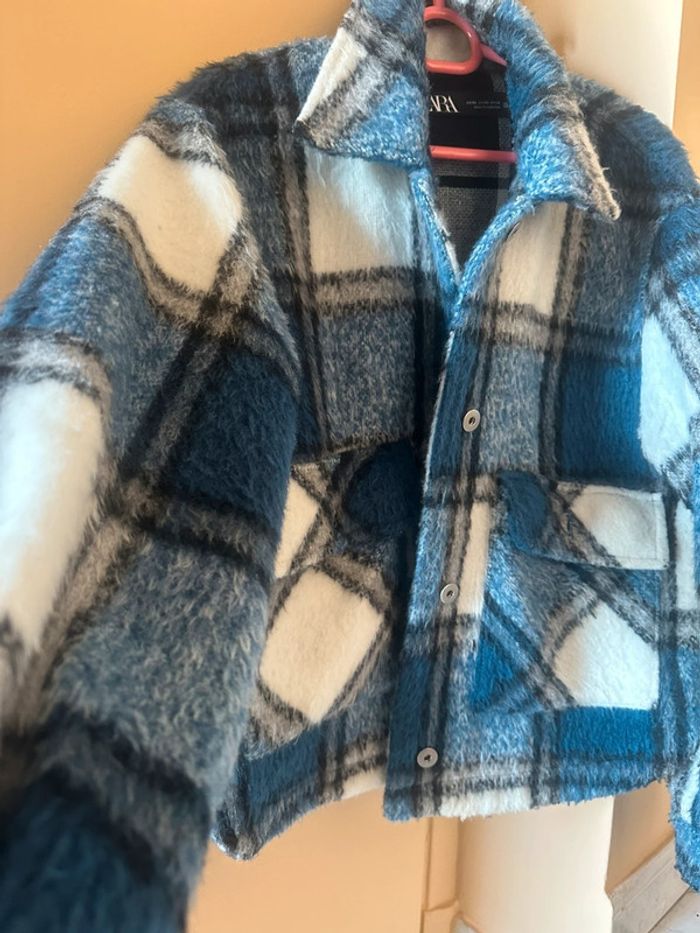 Veste à carreaux femme Zara - photo numéro 2