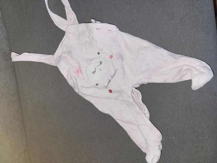 Salopette rose nuage