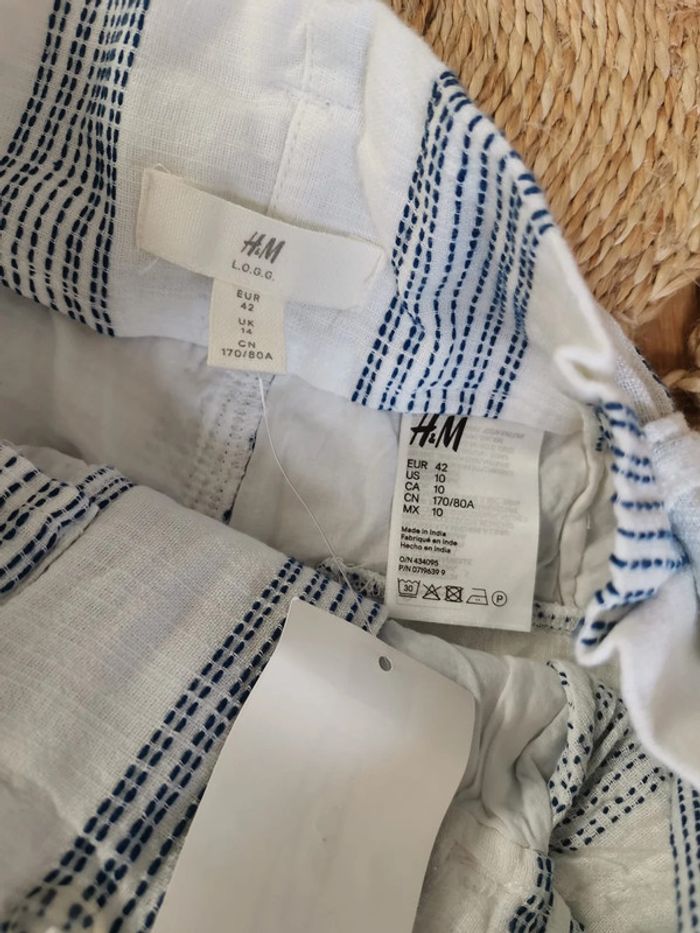 Short en lin neuf avec étiquette Taille 42 - photo numéro 4