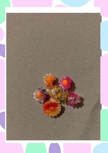 Lot de 5 pinces motif fleurs