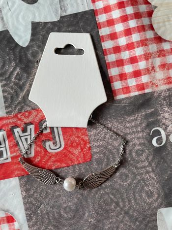 Bracelet aile d’ange et perle blanche