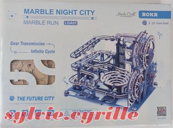 Puzzle en bois 3D Circuit à billes 3D en bois Marble Night City