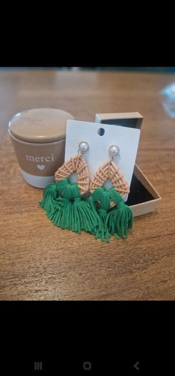 Magnifique boucles d'oreilles acier inoxydable neuve