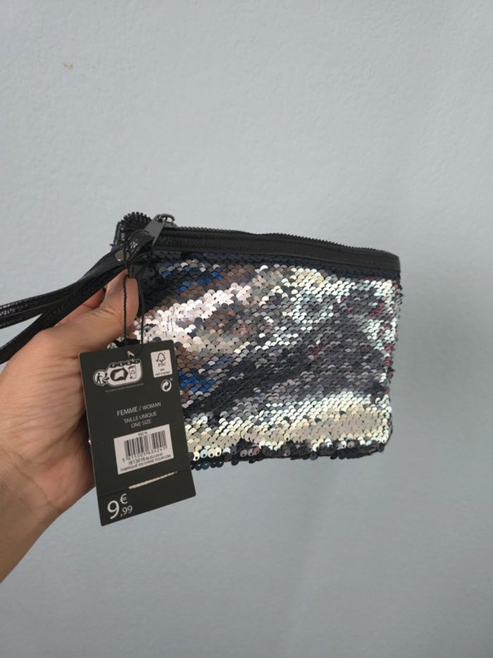Magnifique pochette sequins réversible neuve avec étiquette - photo numéro 9