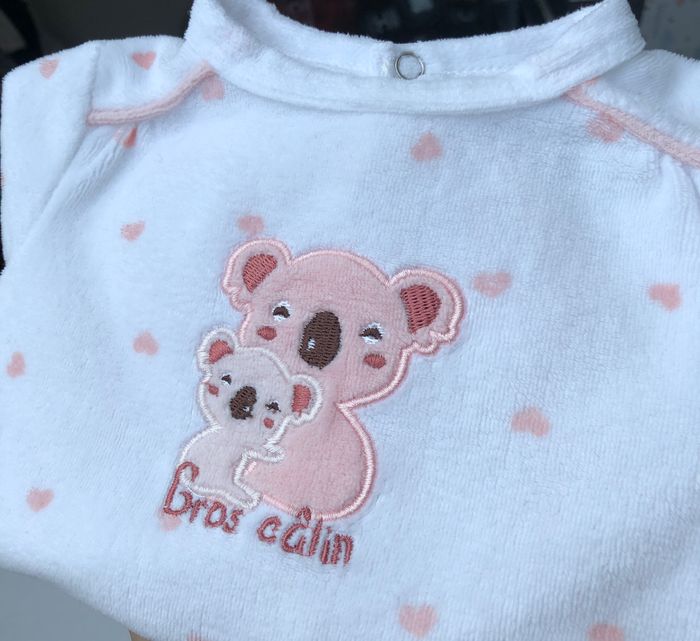 Pyjama velours Mes petits cailloux 3 mois - photo numéro 5