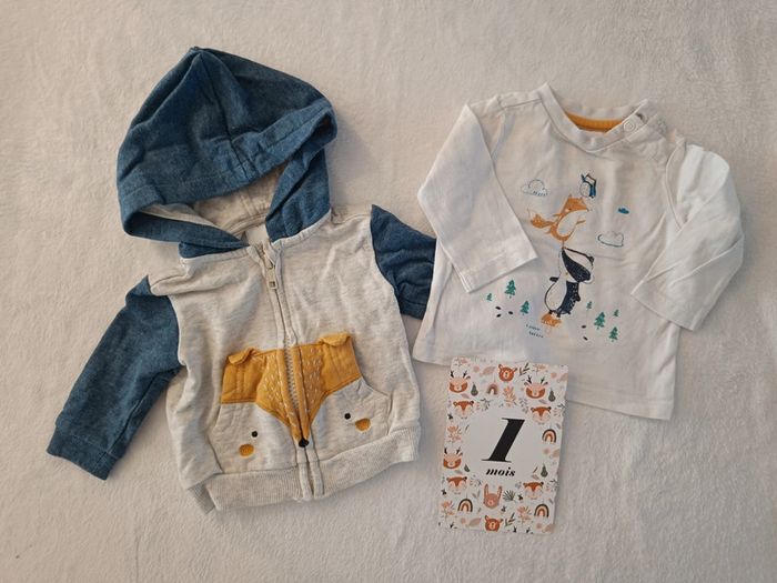 T shirt et gilet