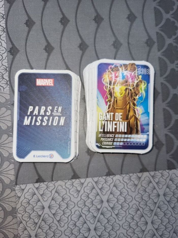 Cartes Marvel pour album "Pars en mission"