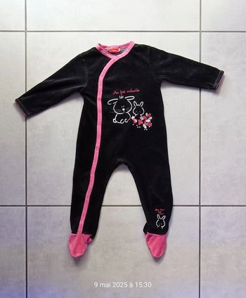 Pyjama velours fille - 24 mois