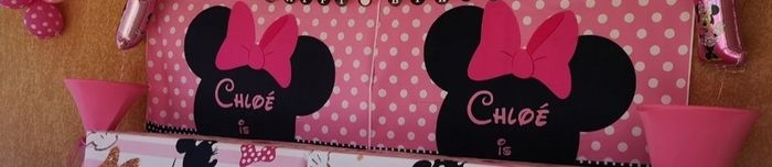 Lot 2 grandes toiles anniversaire minnie