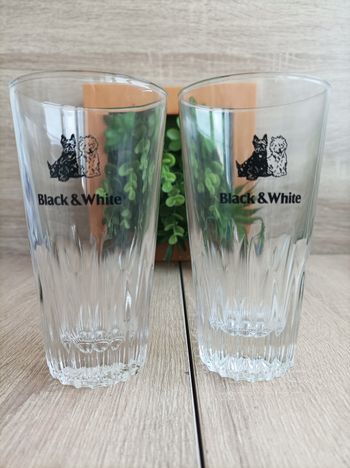 Lot 2 verres Black and White