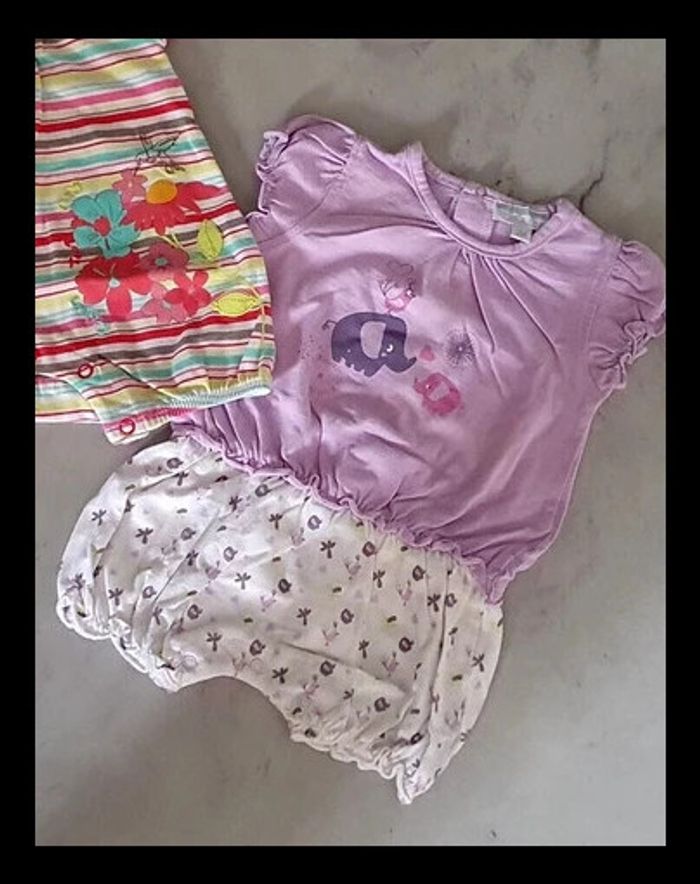 Ensemble fille lilas, Kimbaloo taille 3 mois - photo numéro 3