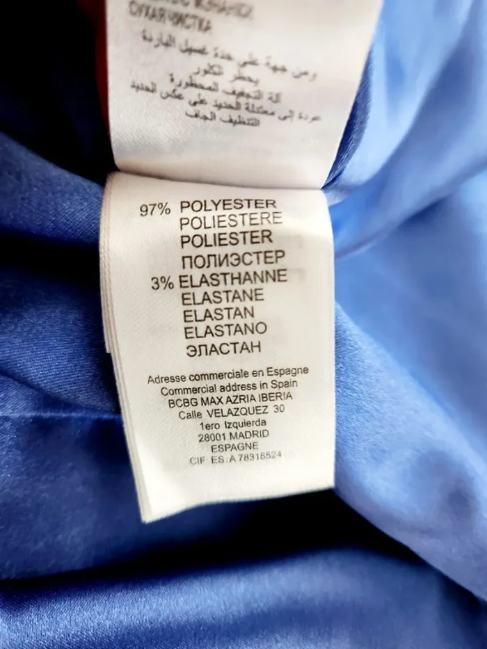 Robe cocktail bleu cobalt – Manoukian – XS - photo numéro 5