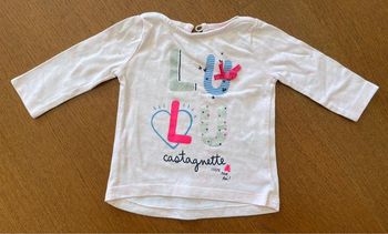 T-shirt à manches longues bébé fille 3mois
