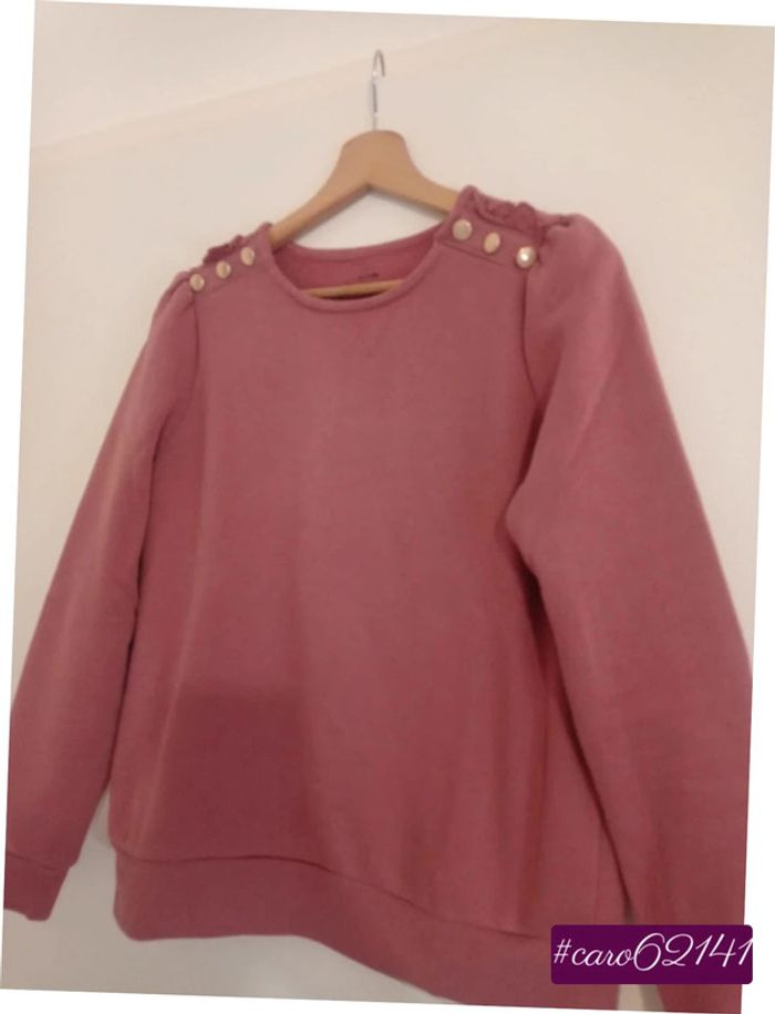 Sweat vieux rose Kiabi taille M - photo numéro 3