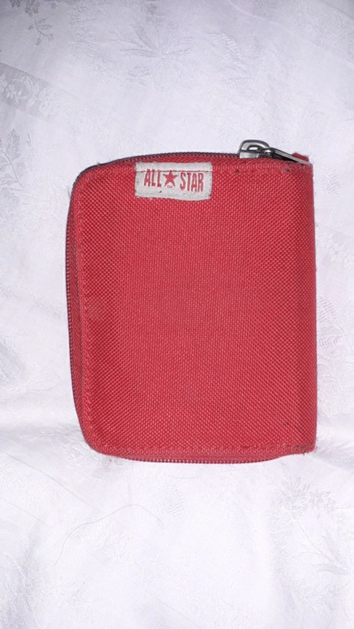 Porte feuille rouge converse - photo numéro 3