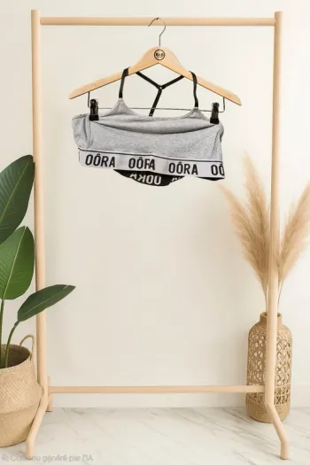 Brassière de sport grise