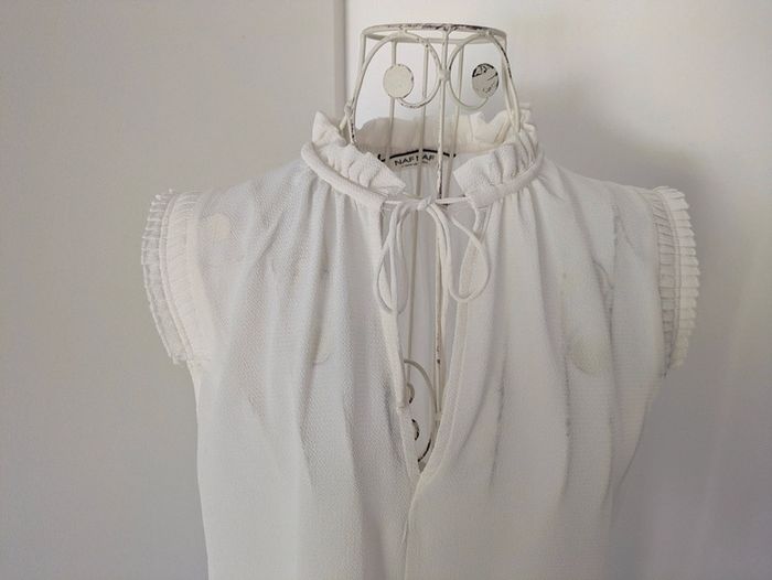 Blouse crème & blanche NafNaf 38 - photo numéro 3