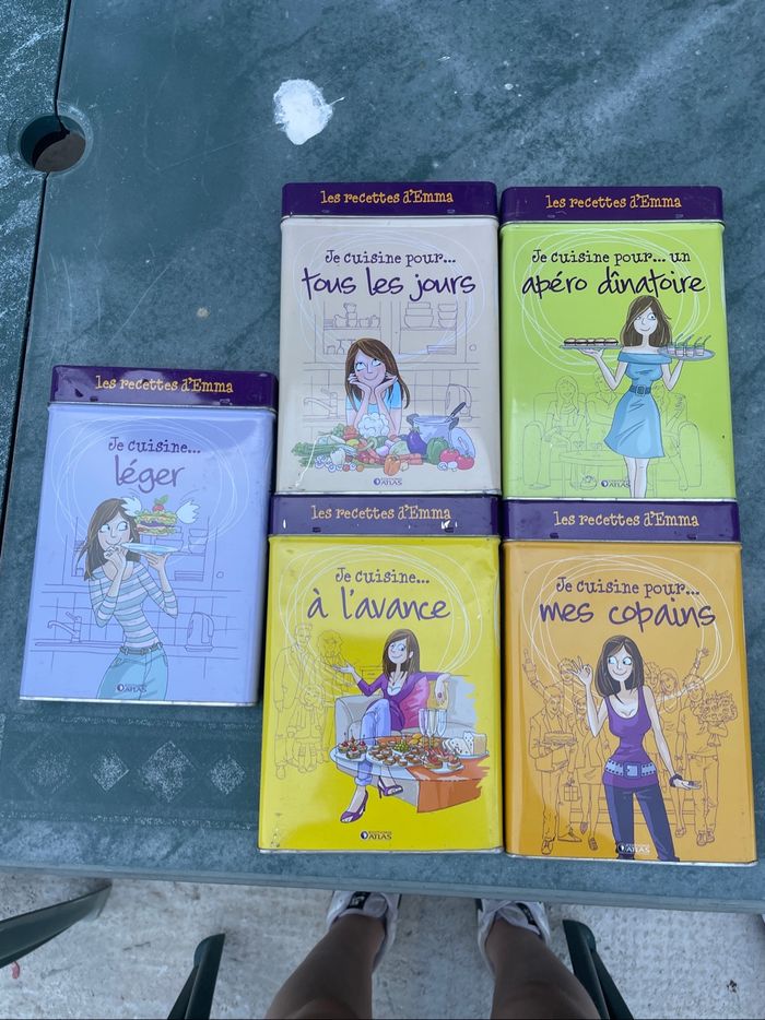 Lot Les recettes d’Emma 5 coffrets de recettes Éditions Atlas