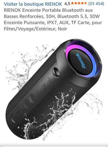 Enceinte portable bluetooth RIENOK 