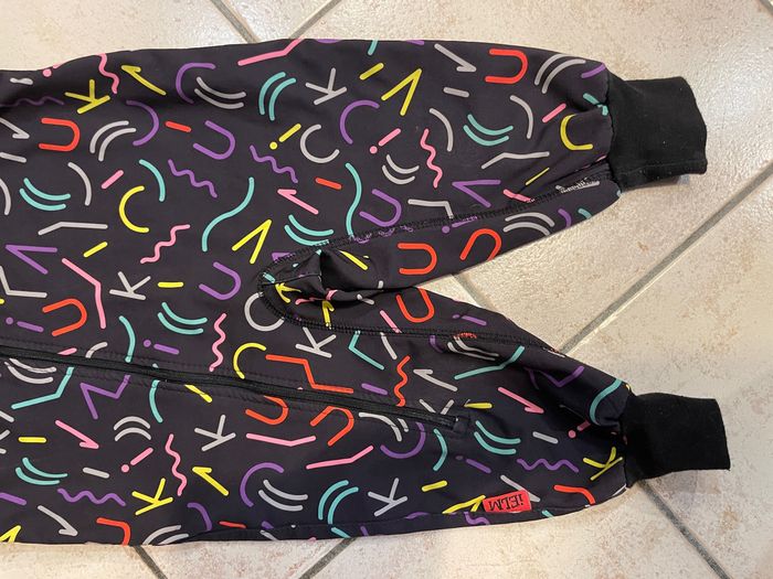 Combinaison de pluie IELM 86cm (12-18 mois) noire motifs colorés - photo numéro 4