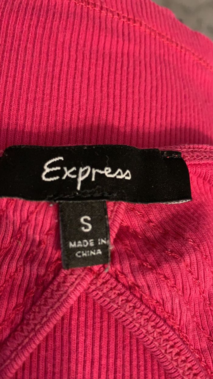 Débardeur rose à strass Express taille S - photo numéro 3