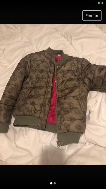 Blouson intérieur moumoute rose