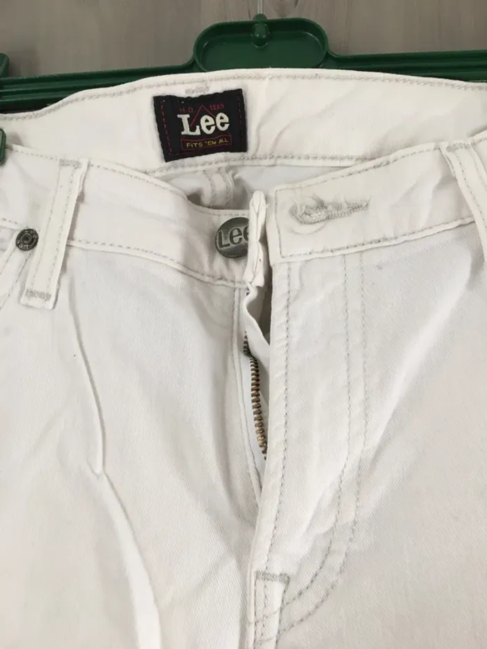 Jean blanc coupe droite Lee - photo numéro 3