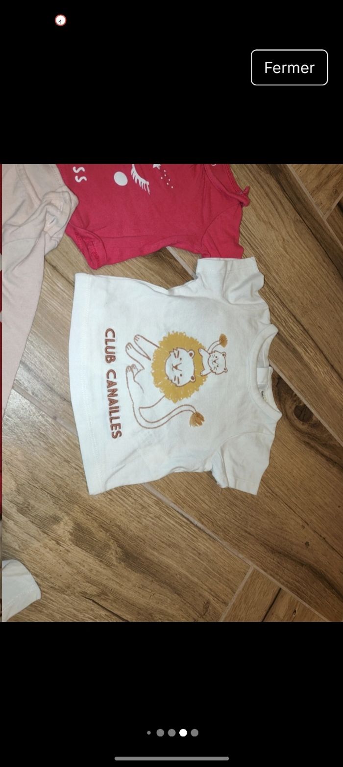 Lot 4 t-shirts manches longues maman papa princesse lion paillettes - photo numéro 6