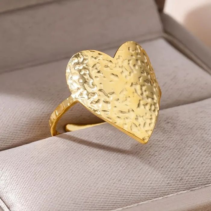 bague doree coeur femme