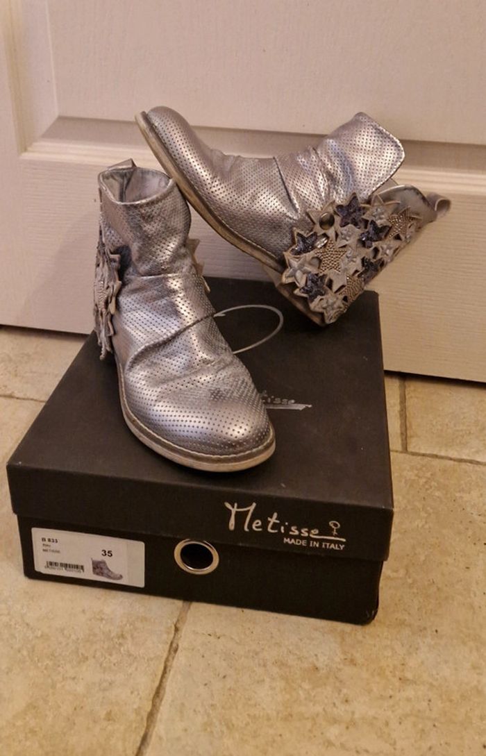 Bottines en cuir étoile Métisse