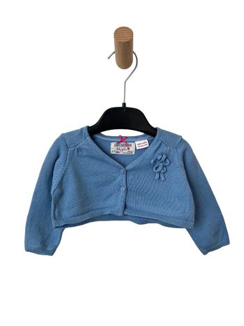 Boléro / gilet court bleu clair - Zara Baby girl 6-9 mois (74cm)