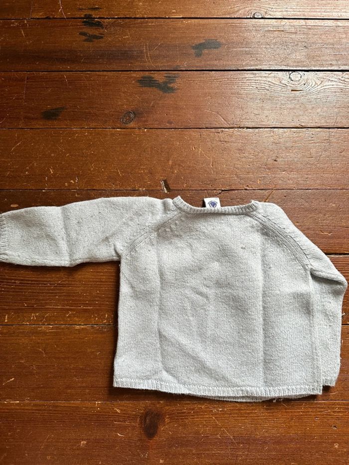 Pull Petit Bateau bleu ciel 12 mois - photo numéro 4