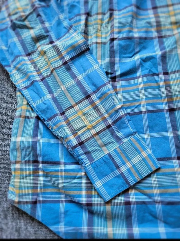 Chemise Tommy Hilfiger à Carreaux - Bleu & Jaune - Manches Longues - Taille M - New York Fit - photo numéro 14