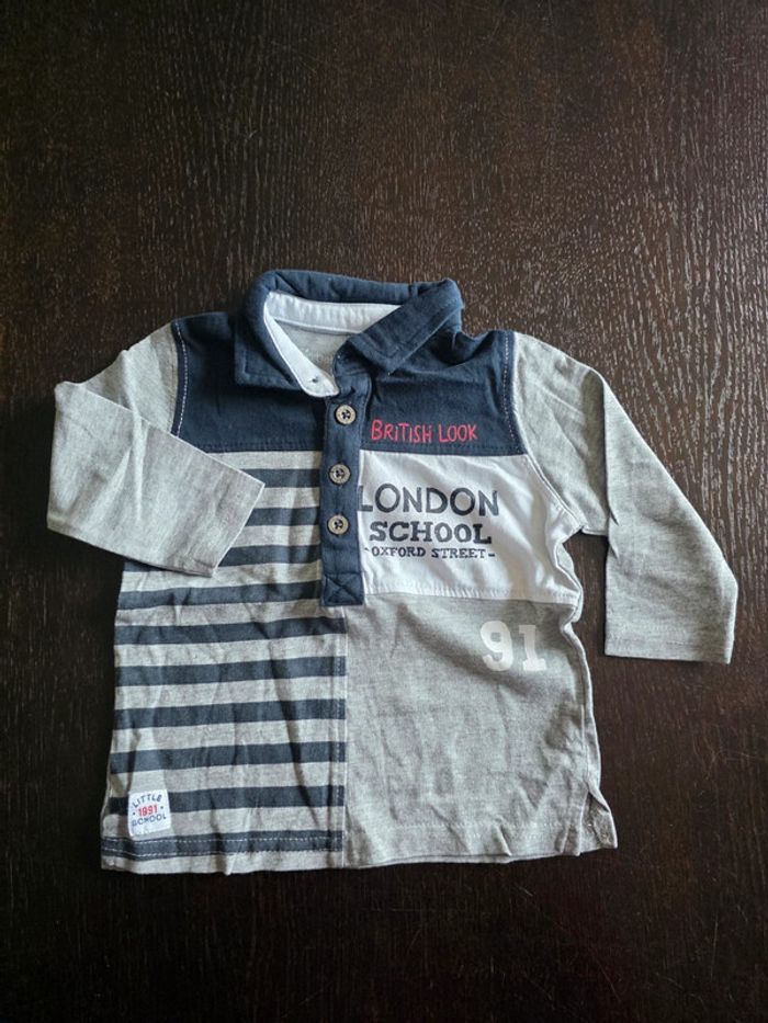 Lot de 3 polos a manches longues en 6 mois - photo numéro 4