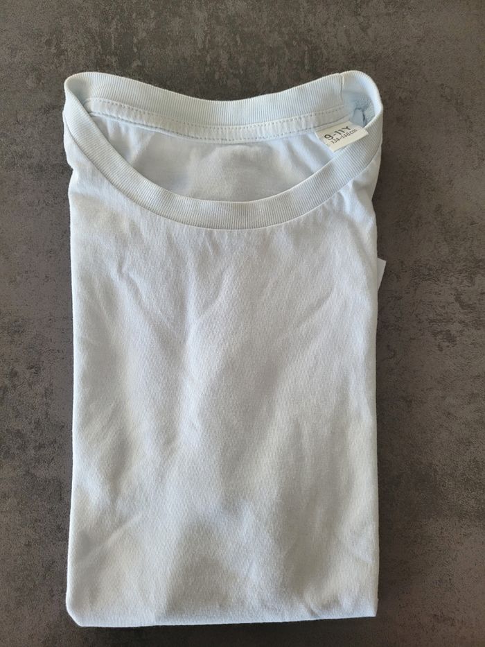 Tee shirt mixte 9 11 ans bleu ciel - photo numéro 6