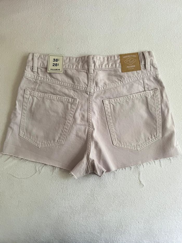 Short en jean mauve Pull & Bear M 38 - photo numéro 3