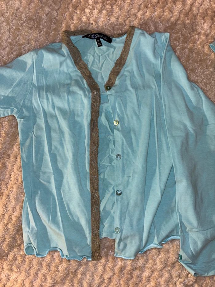 Lot 2 pièces Lili Gaufrette – top et gilet - photo numéro 2