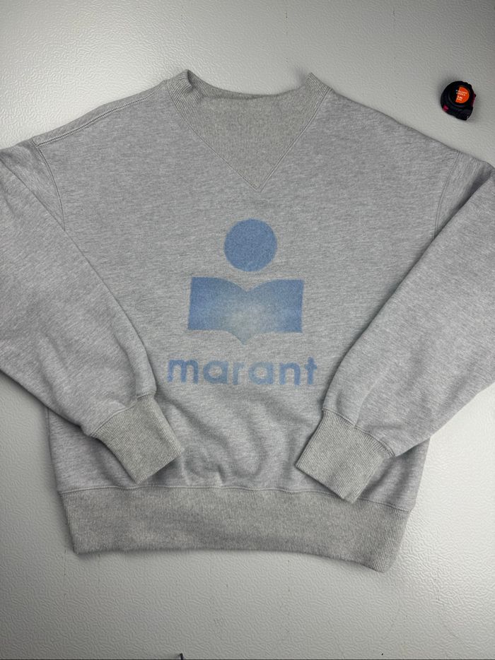 Pull Sweat Isabel marant col roulé montant gris bleu Femme - Taille 34 XS - photo numéro 2