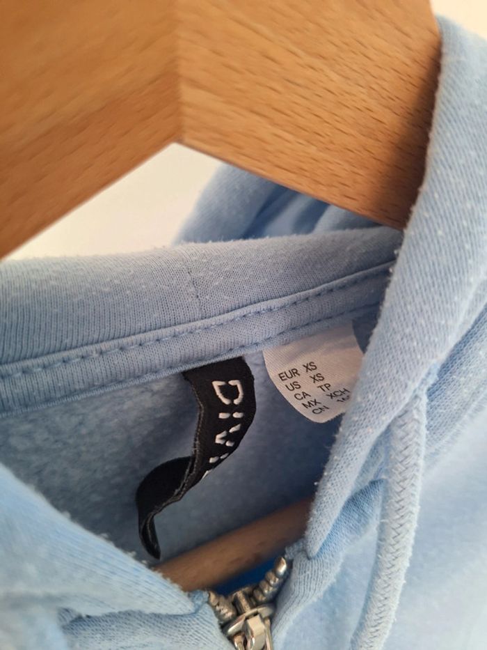 Veste bleu H&M femme fille XS - photo numéro 4