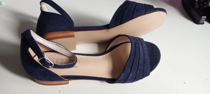 Chaussures femme petit talon fpc taille 39, mi saison été couleur marine - photo numéro 6