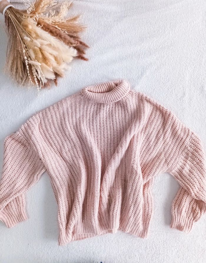 Pull en maille rose