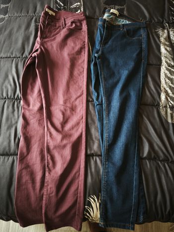 2 jean marine et pourpre