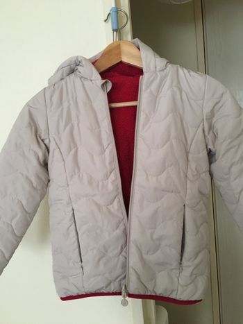 Veste réversible beige/intérieur polaire rose