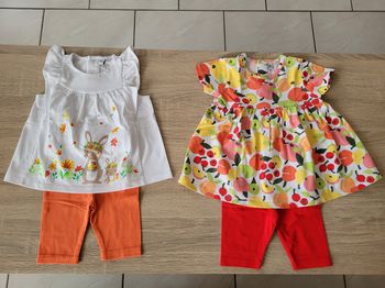 Lot de 2 ensembles fille en 6 mois