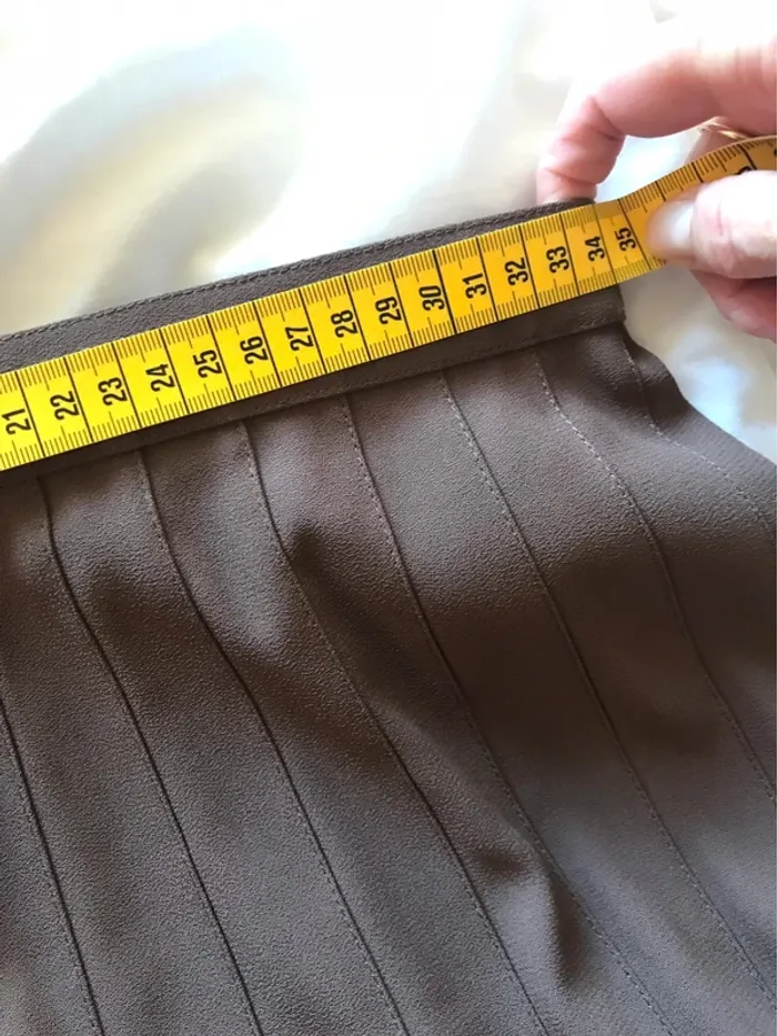 Jupe plissée marron taille 34 Signée Incognito - photo numéro 10