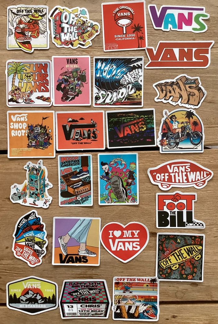 25 stickers Vans