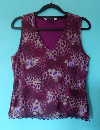 💜 Débardeur léopard violet aille 38 💜