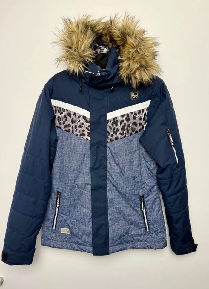 Veste Rehall et ski bleue et léopard comme neuve taille S