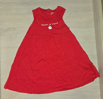 Robe rouge Maman je t'aime